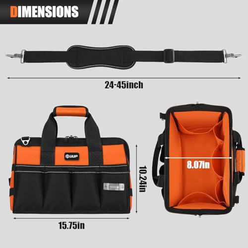 Tool Bag 15-Inch Bundle with 2 Pack Small Tool Bags