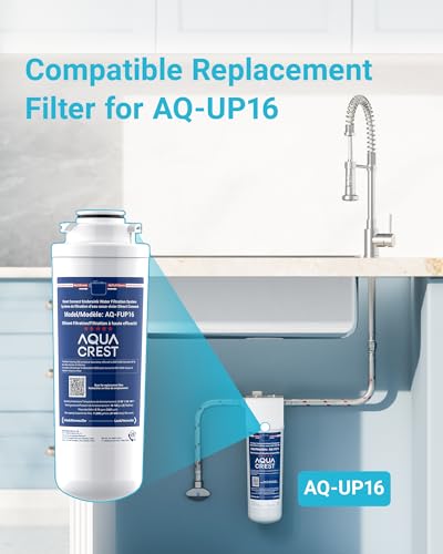 AQUA CREST UP16 Under Sink Water Filter System and FUP16 Water Filter Replacement for AQUA CREST UP16 Under Sink Water Filter