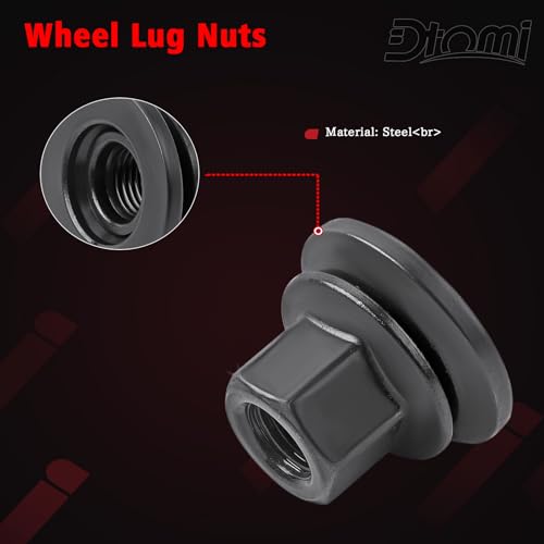 Wheel Lug Nuts Compatible with Dodge Vehicle Ram 3500 4000 4500 5500 2012-2023, M14-1.50 Flange - 22mm Hex, 28.5mm Length, Medium Replace# 6509424AA 611-936 (10PCS)
