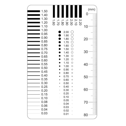 Namvo Point and Line Measuring Device, Spot Card, Crack Width Ruler, Split Ruler, Comparison Card, Trachoma Comparison Sheet, Crack Comparison Ruler, Important Tools for Fault Measurement