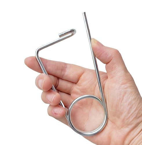 Steel Brooch Shape Open Safety pin Spring pin, Quick Lock line Lock pin Locking Fasteners for Farm Lawn Garden Hooks (0.31x6.61 in(8x168 mm)-2Pcs) 0.31x6.61 in(8x168 mm)-2Pcs