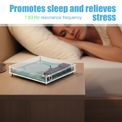 Schumann Resonance Generator, 1 Piece Frequency Generator 0.01 Hz - 100000 Hz with Various Waveforms, Pulse Rate Resonator for Deep Sleep and Concentration Green gold-plated, with case