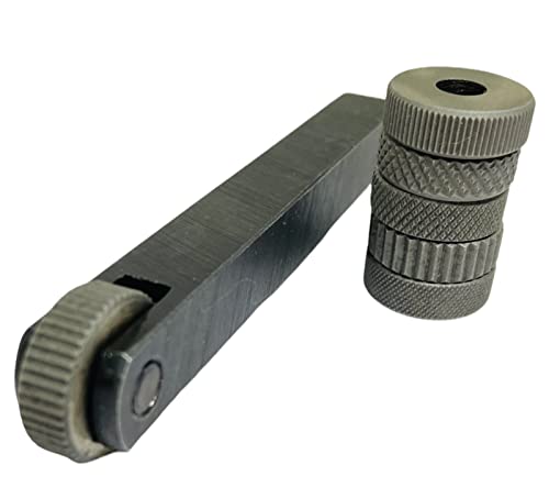 Single Wheel Knurling Tool Holder | for Knurling Operation | with Different Pattern | Gripping Product | Straight and Diagonal Shapes Knurls| 12 x 12 x 100 mm Size | 6 HSS KNURLS BKT-0004