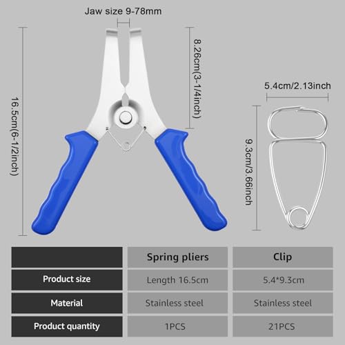 Miter Spring Clamps and Pliers Kit for Woodworking Picture Frames Blue 23