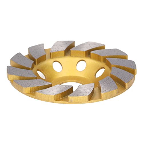 4 inch concrete grinding wheel, 12 segment high performance turbo row diamond pot polishing disc for cement, marble, stone, masonry, concrete, etc