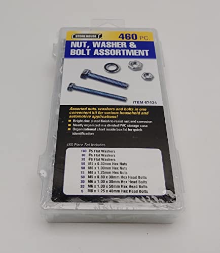 460 Piece Nut and Washer Assortment - Metric Storehouse