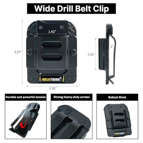 Drill Holder for Tool Belt and Padded Tool Belt,Adjustable Waist 33''-47''(LXL)