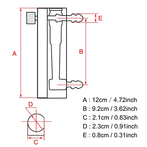 Hilitand LZQ-5 Flowmeter 2.5-25LPM Gas Flow Meter Acrylic Flow Meter with Control Valve Gas Flow Meter for Oxygen/Air/Gas