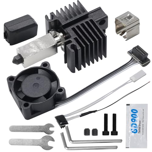 Hoypeyfiy P1S P1P 0.4mm Hotend Complete Set with Ceramic Heater Element and Thermistor Replacement for Bambu Lab P1P Replacement for Bambu Lab P1S