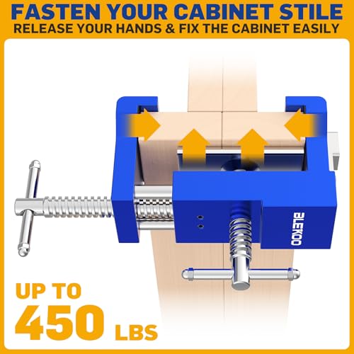 BLEKOO 2 Pack Cabinet Clamps for Installation, Solid Drilling Tool With Pilot Hole Guide 2PC