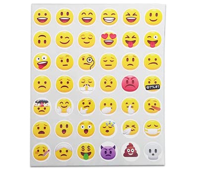 ChromaLabel 0.75 Inch Permanent Planner Dot Sticker Pack, 210 Labels Total, 3 Sheets of Variety Planner Stickers, 2 Sheets of Smileys