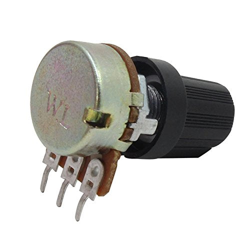 Aussel Linear Potentiometer 3 Terminal Rotary Potentiometer with Cap Nuts and Washer