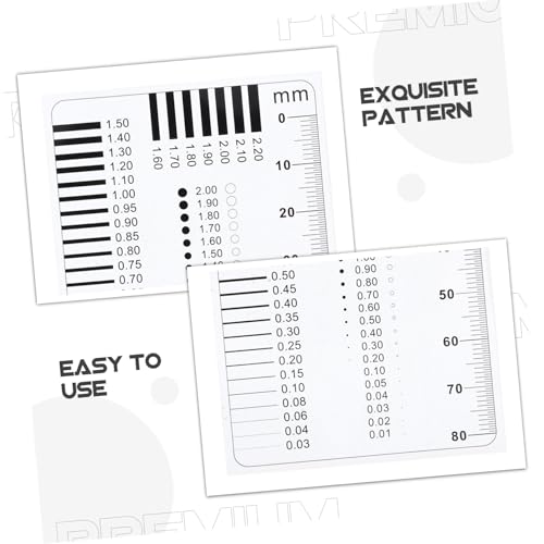 High-precision measuring ruler for crack width testing in concrete, transparent plastic ruler with clear scales for scratches and stain detection, portable tester for surface inspection