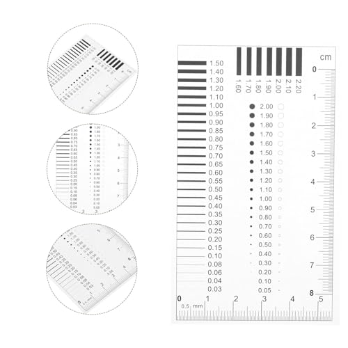 Crack Ruler, Crack Width Ruler, Crack Width Gauge Set, Expert Scale Ruler, Ruler for Appraisers, Car Valuators and Craftsmen, High Precision, Easy to Use (Pack of 2)
