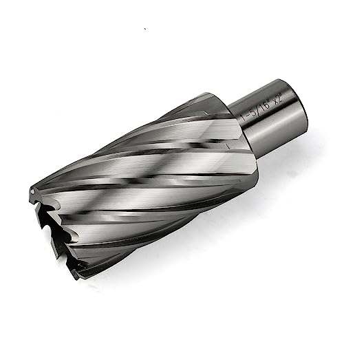 Annular Cutter JESTUOUS 3/4 Inch Weldon Shank 1-5/16 Cut Dia 2 Cut Depth