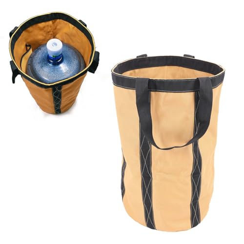Luqeeg Tool Bucket Bag, Heavy Duty Tool Organizer, Portable Electrician Storage Organizer, 30kg Capacity Oxford Fabric 50 X 30cm for Garden Construction Carpenter Electrician
