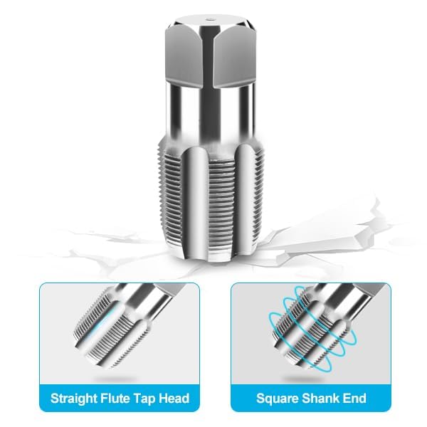 1-1/2 Carbon Steel NPT Tap, NPT Pipe Tap for Accurate Threads Plumbing