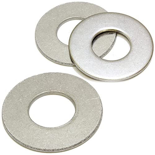 5/8"&3/8" Stainless Flat Finish Washer 7/8" OD (100pc) by Bolt Dropper, 18-8 (304) Stainless Steel