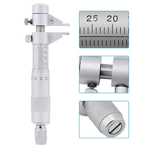 Internal Micrometer, Internal Micrometer, Inner Micrometer, 5mm-30mm/0.01mm Precision, Internal Micrometer Inner Diameter Measuring Tool with Wrench Calibration Ring