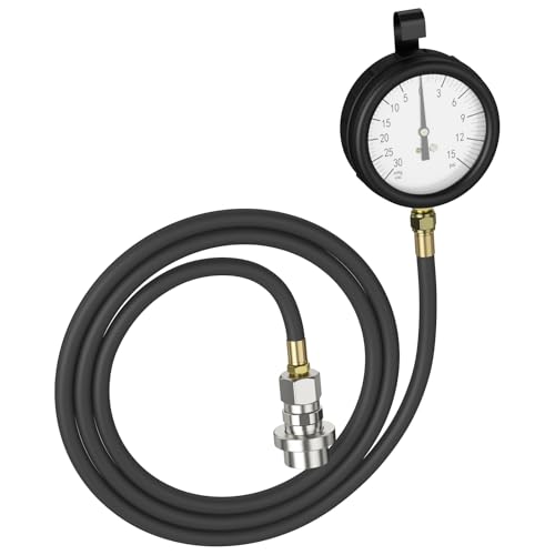 Moker TU-32-6 6.6L GM Duramax Diesel Fuel Pressure & Vacuum Test Kit – 3.5” Gauge with 6ft Hose & Quick Coupler – Accurate Fuel System Diagnostics for Duramax Engines