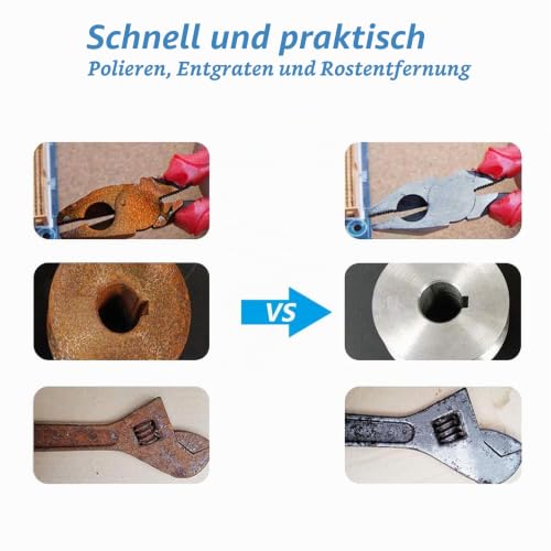 Pack of 32 Flap Discs 50 mm for Drill, 2 Inch Sanding Discs Grit 40/60/80/120 Zirconia Corundum Grinding Disc with 6.35 mm Adapter for Metal Wood Steel Fast