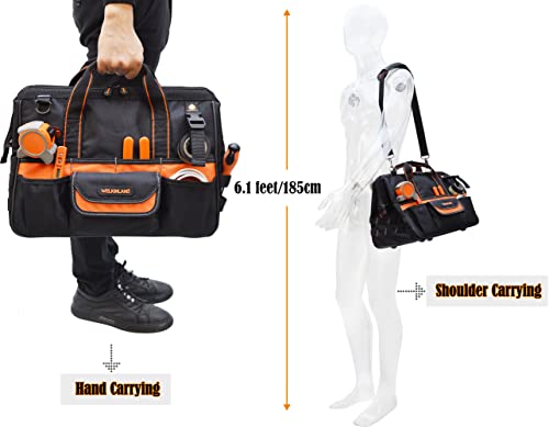 WELKINLAND 16" Tool Bags, 34-Pocket Electrician Tool Bag For Men