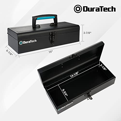 DuraTech 15" Metal Tool Box - Gifts for Dad & WORKPRO Mini Metal Tool Box