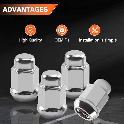 M14x1.5 20+6 Lug Nuts & Wheel Lock kit Compatible with RAM 1500 2500 3500 2013-2021 & Yukon XL 2500 2003-2013 & Tundra 2008-2013 M14x1.5