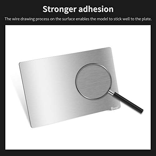 BIGTREETECH Resin Build Plate+Magnetic Sheet,196X126mm Resin Flexible Steel Plate Flex Bed for Elegoo Saturn 3D Printer (7.7X5inch),Sliver 196x126mm