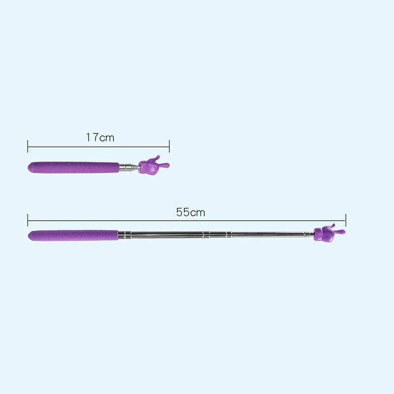 Black Telescopic Teachers Pointer, Metal Hand Retractable Pointer Extended Length 21.6 Inch, Teaching Pointer Stick for Classroom, Handheld Presenter Whiteboard Pointer,Office Presentation Pointers