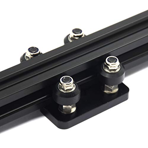 Small V-Wheel with Plate for 2020 Aluminum Profile for CNC and 3D Printer Parts Kossel Black Wheel Small Wheel