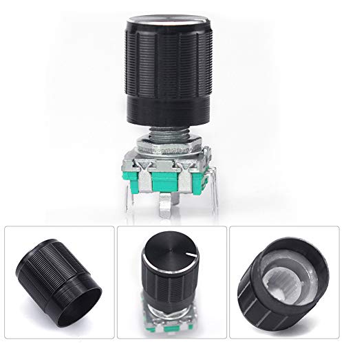 5 Set 360 Degree Rotary Encoder Module EC11 Digital Potentiometer Rotary Encoder, Rotary Encoder, 5 Pin with Switch and Knob for Automotive Electronics Multimedia Audio