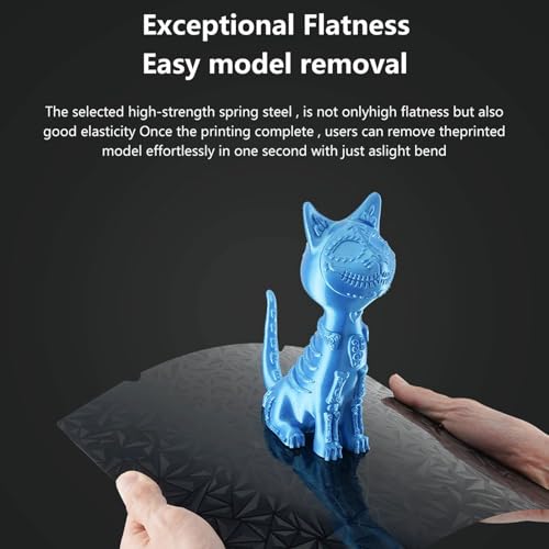Spring Steel Build Plate, Spring Steel 3D Printer Bed, Textured PEI and Sleek PEO Build Plate Magnetic Sticker Heated Bed Kit Replacement Accessory for Creality K1