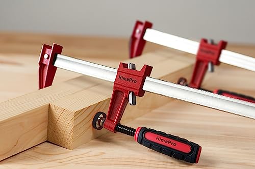 HimaPro 18 Inch Bar Clamp Set, 2 Pack 600 lbs Load Limit Medium Duty Quick Release Steel F Clamp, Ideal for Woodworking, Metalworking, and DIY Projects 18 Inch Set