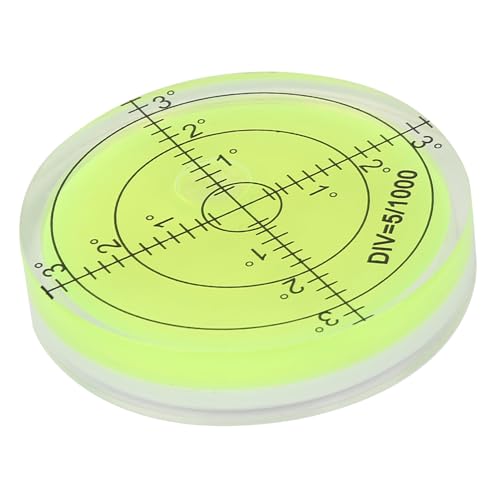 Round Level with 60mm Diameter and Crystal Clear Scale, Easy Direction Detection, Diameter Measuring Tool for Scale Calibration