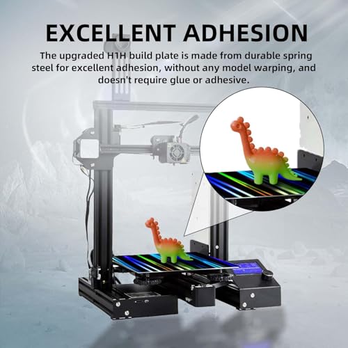 IdeaFormer H1H Build Plate 235 x 235 mm Smooth Rainbow Streak + Phantom Beam Spring Steel Plate for Creality K1/K1C/Ender 5 S1/Ender 3 S1/Ender 3 V3 etc. 235x235