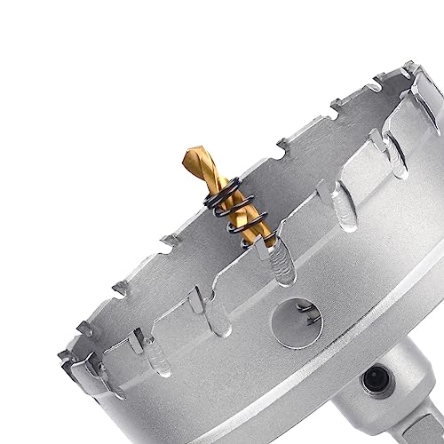 6.3 inch / 160mm Carbide Tipped Hole Saw,Metal Steel Hole Saw with a Drill Bit, Hole Cutter for Thick Metal,Stainless Steel,Sheet Metal, Iron and Wood. (160mm (6.3 inch)) 160mm ( 6.3 inch )