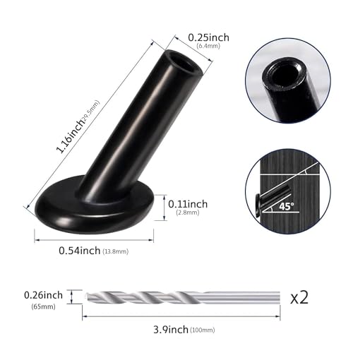 1/8" Stair Bundle: 5 Pairs Silver Kit & 20 Black 45° Angle Sleeves