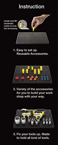 Free Zone 4-Piece Large Pegboard Set Red