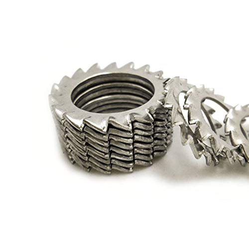 100Pcs 304 Stainless Steel External Tooth Star Lock Washers(M8) M8