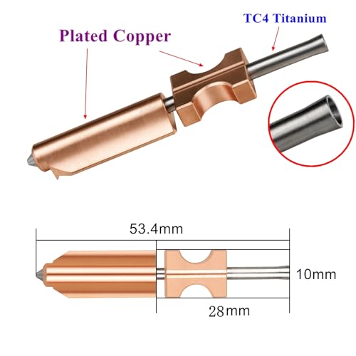 Upgraded AD5X Nozzles Kit 0.25 0.4 0.6, 2X Silicone Sock +2X Nozzle Brush Plated Copper Titanium Integrated Heatbreak Compatible with Flashforge AD5X Multi Color 3D Printer Parts (0.25+0.4+0.6mm) 0.25+0.4+0.6mm