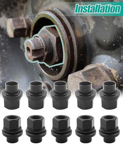 10PCS M22x1.5 Hex Wheel Lug Nuts 10
