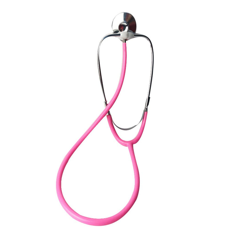 Children's Stethoscope, Metal Stethoscope, Children, Functional Double Head Stethoscope Toy, Analogue Metal Stethoscope, Amplifies Heart and Breathing Sound, for Medical Toy, Pink Tokaneit