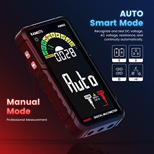 KAIWEETS Smart Multimeter KM602 & Soft Silicone Electrician Test Leads Kit