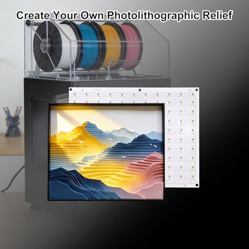 5pcs CMYK LED Backlight Board for Bambu Lab, 15.5x12cm/6.1x4.72 Inch Led Backlight Board with Power Cord Replacement PCB Accessories Compatible with Bambu Lab 3D Printer