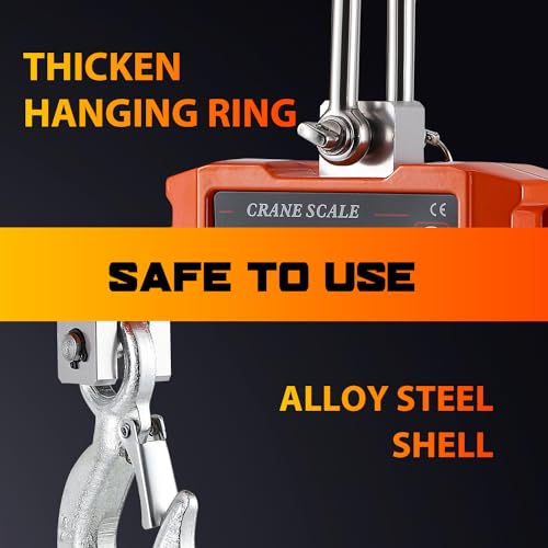 CGOLDENWALL Digital Crane Scale 2200lb Hanging Scale with Switchable kg/lb Display - ideal for Farms, Hunting and Livestock 1000kg