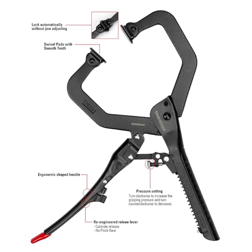 STARWORK TRUE MECHANIC™ Automatic C-Clamps Locking Pliers (11" Swivel)