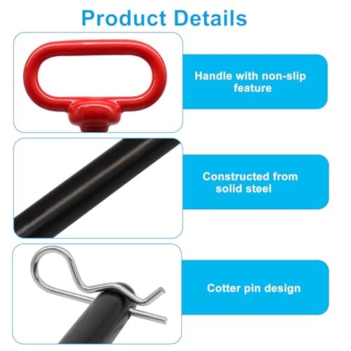 Zorfeter Trailer Hitch Pin and Clip, 5/8 x 6 Inch, 2 PCS