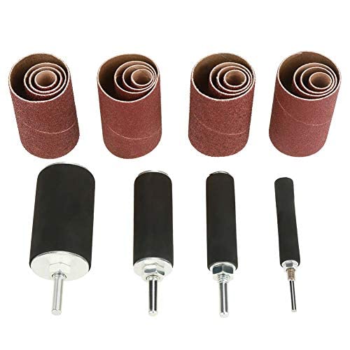Pack of 20 spindle sander sanding machine sanding sleeves tool set sanding sleeves with case for drill