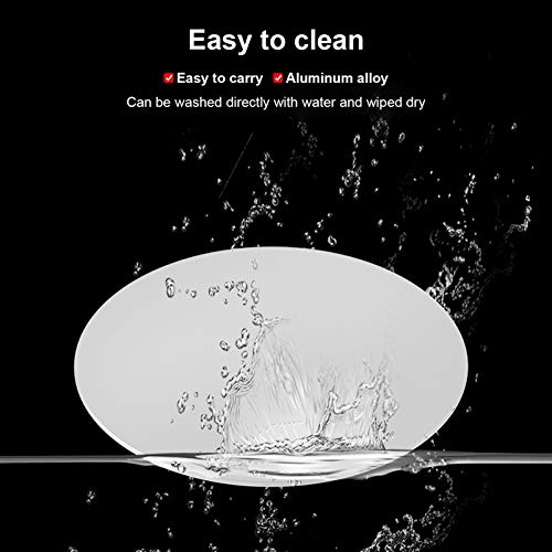 Hztyyier Silver Aluminum Alloy Computer Screen Monitor Turntable StandRotating Swivel Base, 360° Rotation Monitor Swivel Base for iMac Disply Rotating Mount Office Supplies